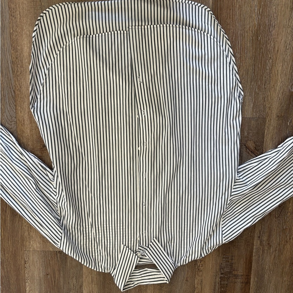 Enza Costa Monochrome Striped Shirt